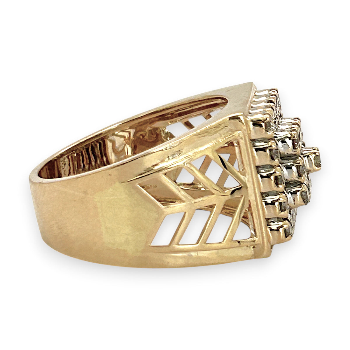 NZGD | 18ct Gold Aurora Edge Spark Ring Valuation $7,200
