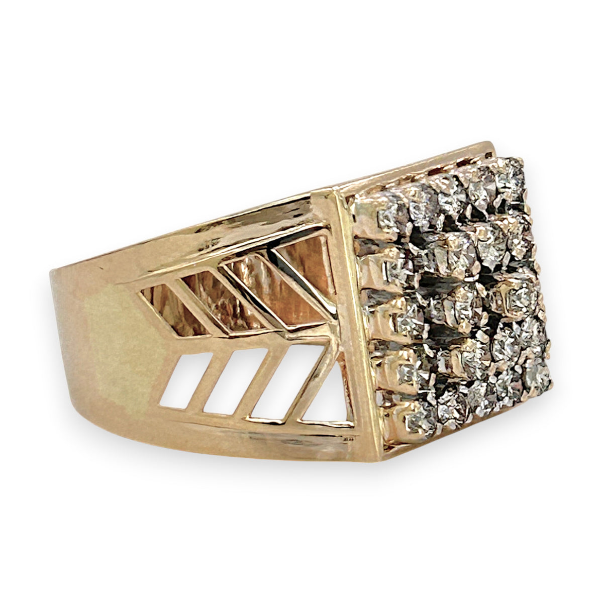 NZGD | 18ct Gold Aurora Edge Spark Ring Valuation $7,200