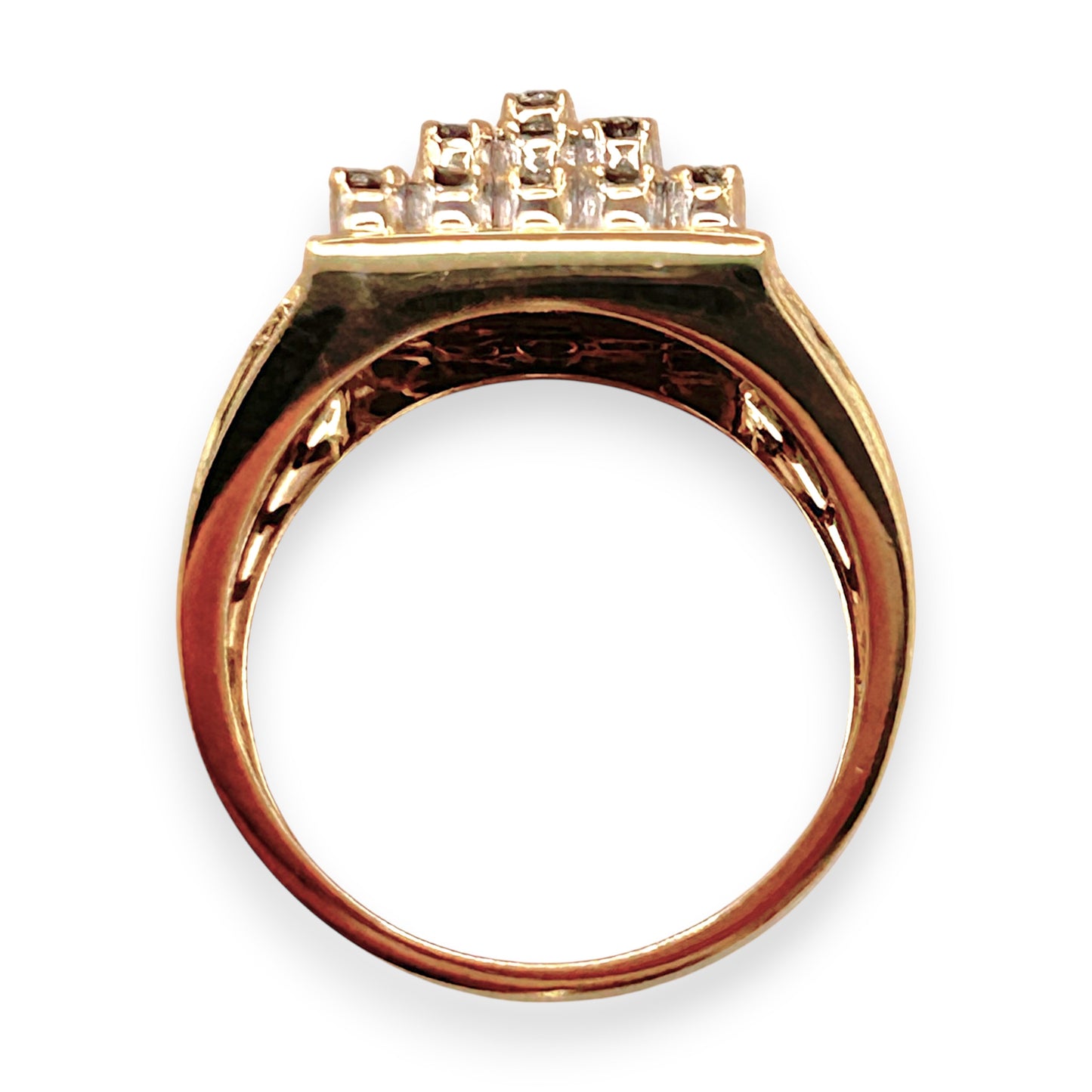 NZGD | 18ct Gold Aurora Edge Spark Ring Valuation $7,200