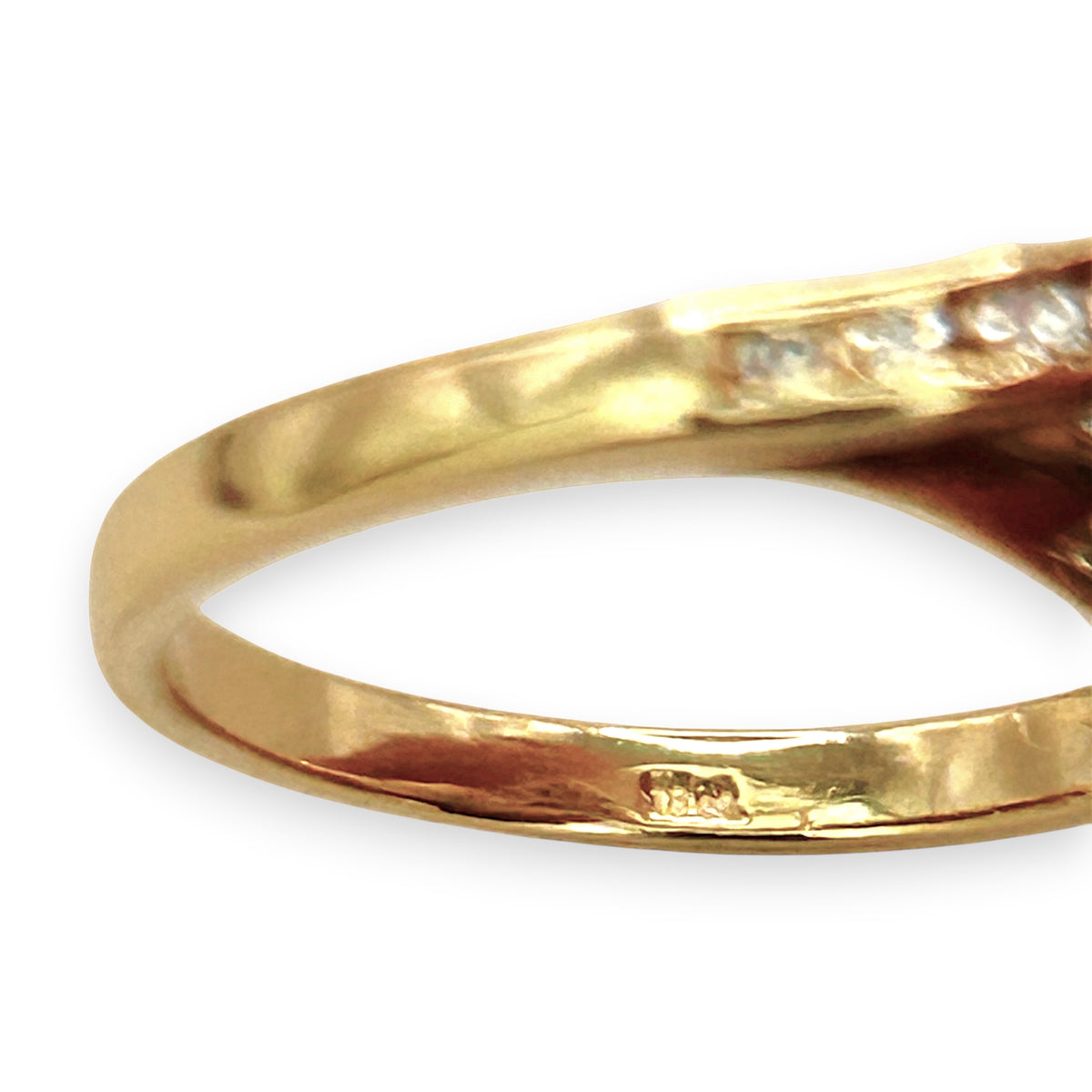 NZGD | 18ct Gold Aurora Twist SolitaireRing Valuation $4,400