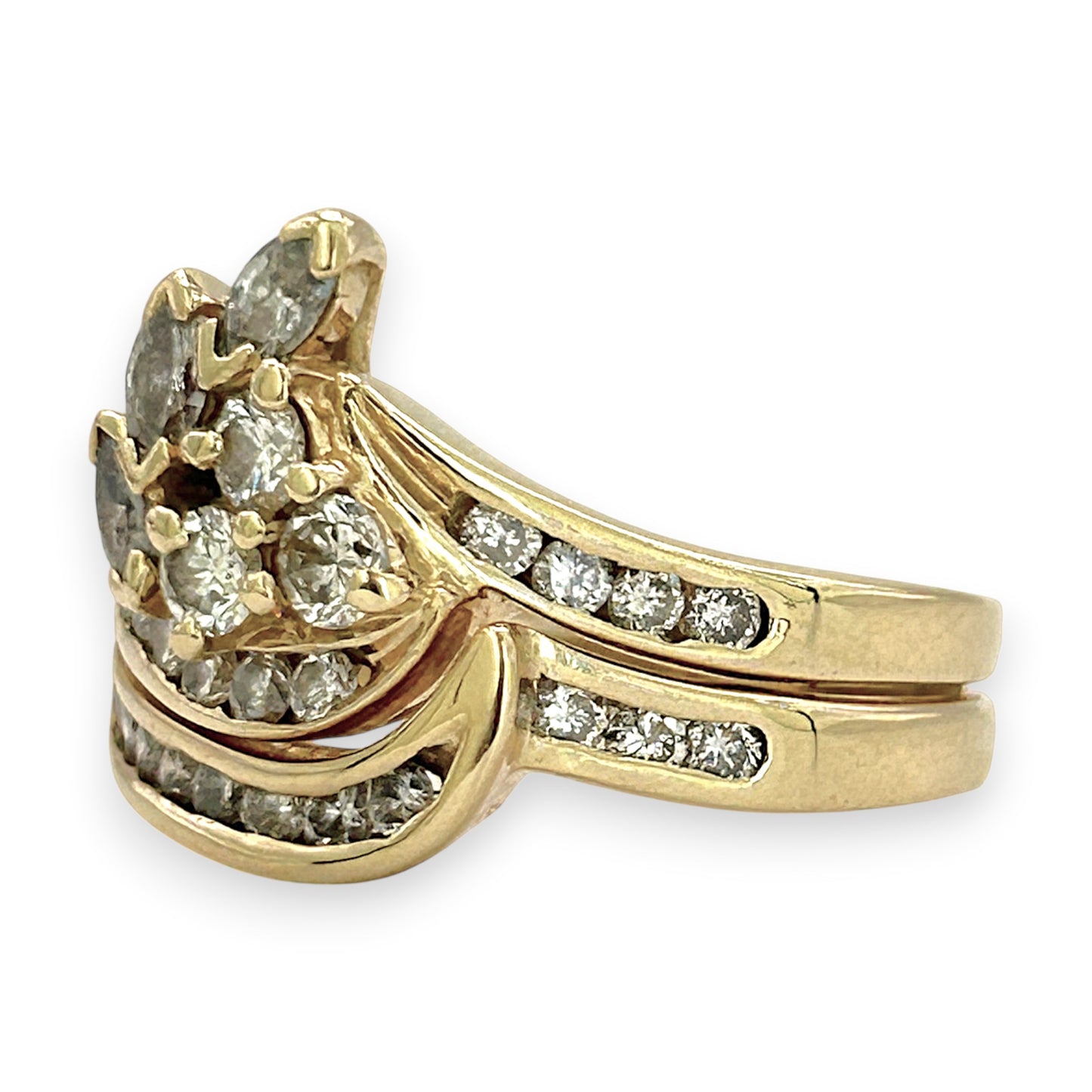 NZGD | 18ct Gold MHJ Celestial Petal Spark Ring Valuation $8,650