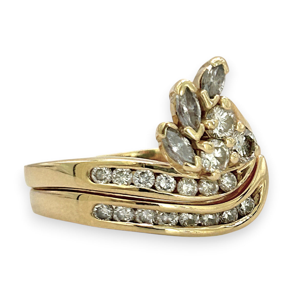 NZGD | 18ct Gold MHJ Celestial Petal Spark Ring Valuation $8,650
