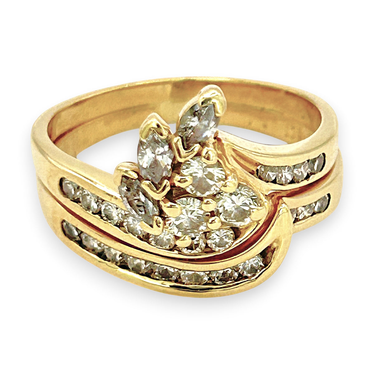 NZGD | 18ct Gold MHJ Celestial Petal Spark Ring Valuation $8,650