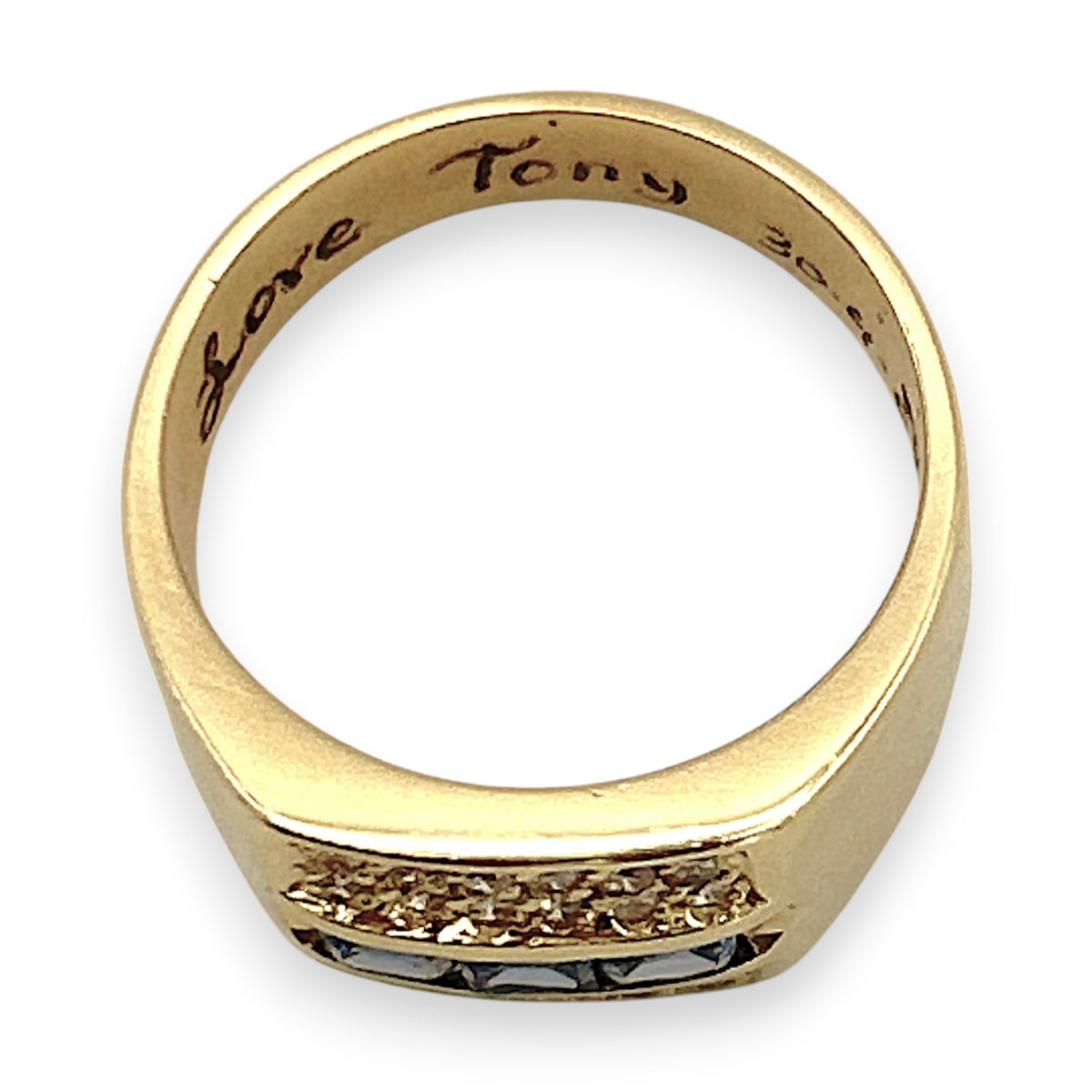 NZGD | 18ct Gold Sapphire Regent Crest Ring Valuation $7,500