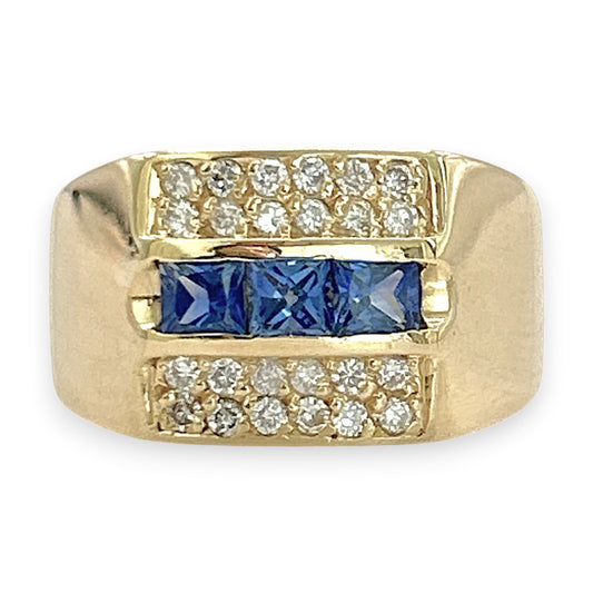NZGD | 18ct Gold Sapphire Regent Crest Ring Valuation $7,500