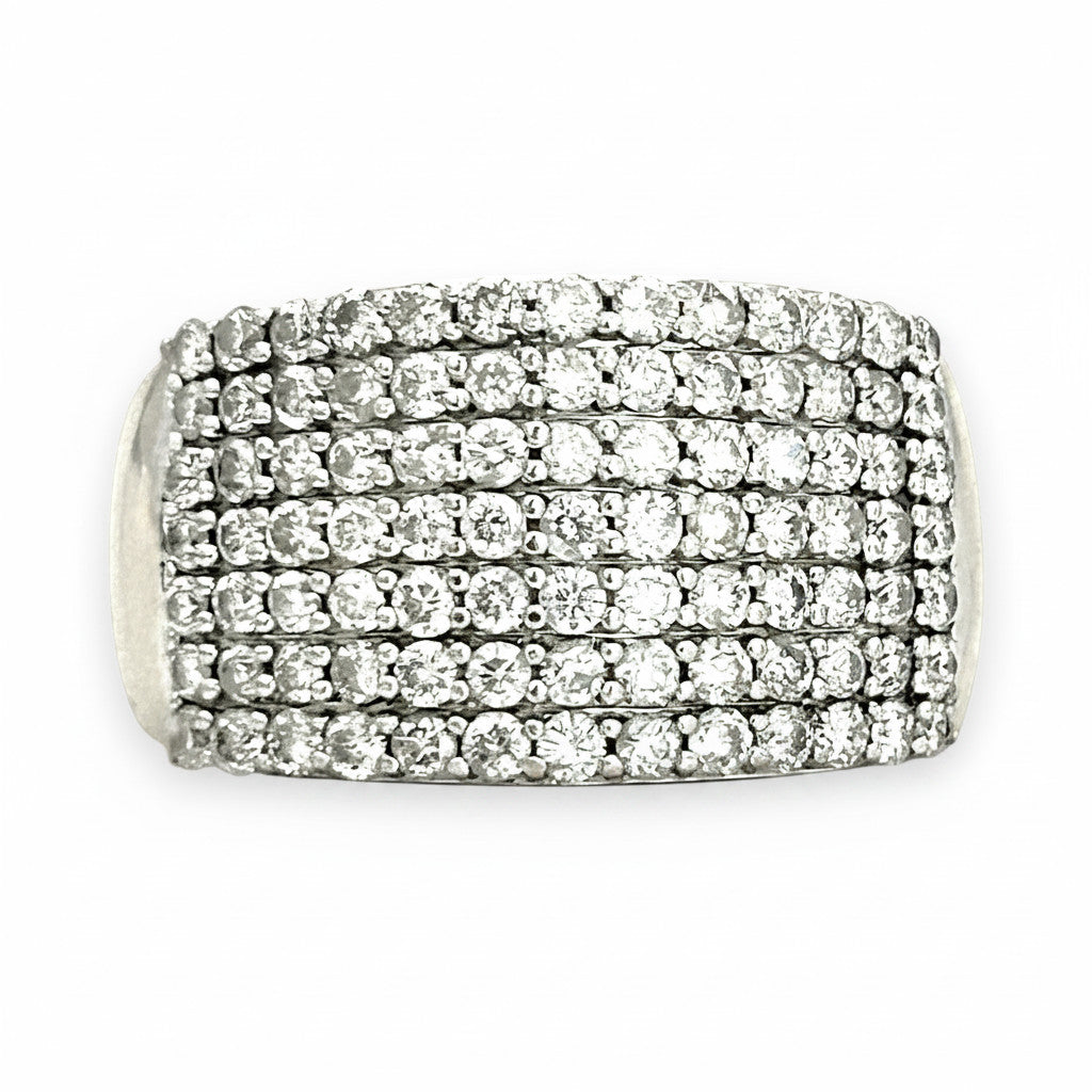 NZGD | 18ct White Gold MHJ Frosted Elegance Halo Ring Valuation $7,000