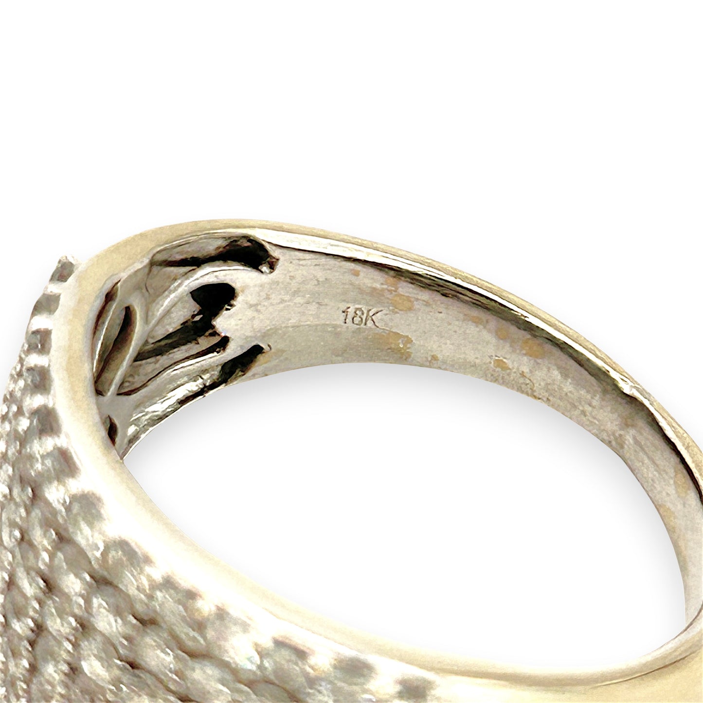 NZGD | 18ct White Gold MHJ Frosted Elegance Halo Ring Valuation $7,000