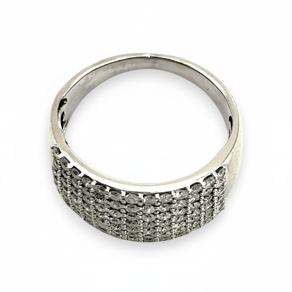NZGD | 18ct White Gold MHJ Frosted Elegance Halo Ring Valuation $7,000