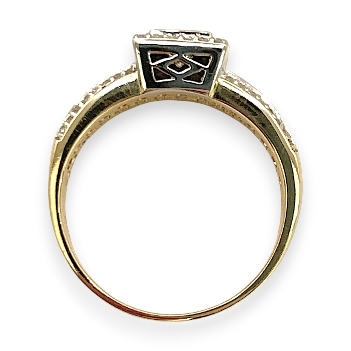 NZGD | 18ct Gold Ring Imperial Halo Pavilion Valuation $9,500