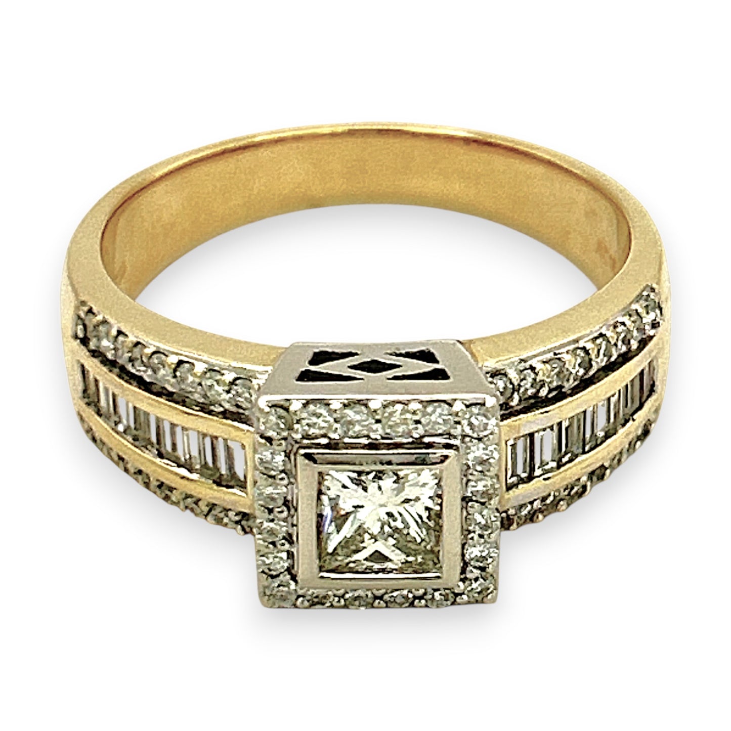 NZGD | 18ct Gold Ring Imperial Halo Pavilion Valuation $9,500