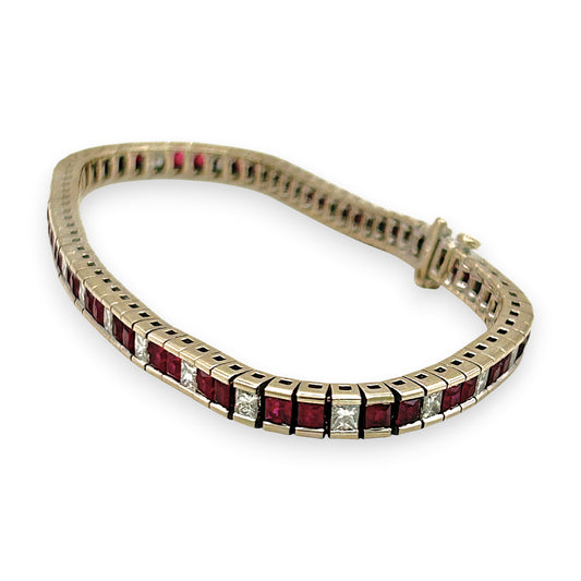 NZGD | 18ct Gold Ruby Royale Tennis Bracelet Valuation $23,000