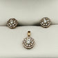 NZGD | 18ct Rose Gold Blush Crown Maple Diamond Earring & Pendant Set