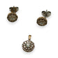 NZGD | 18ct Rose Gold Blush Crown Maple Diamond Earring & Pendant Set