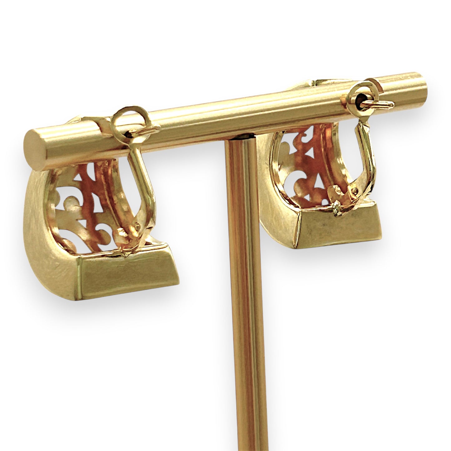 BRAND NEW | 18ct Gold Aurora Filigree Crest Earrings