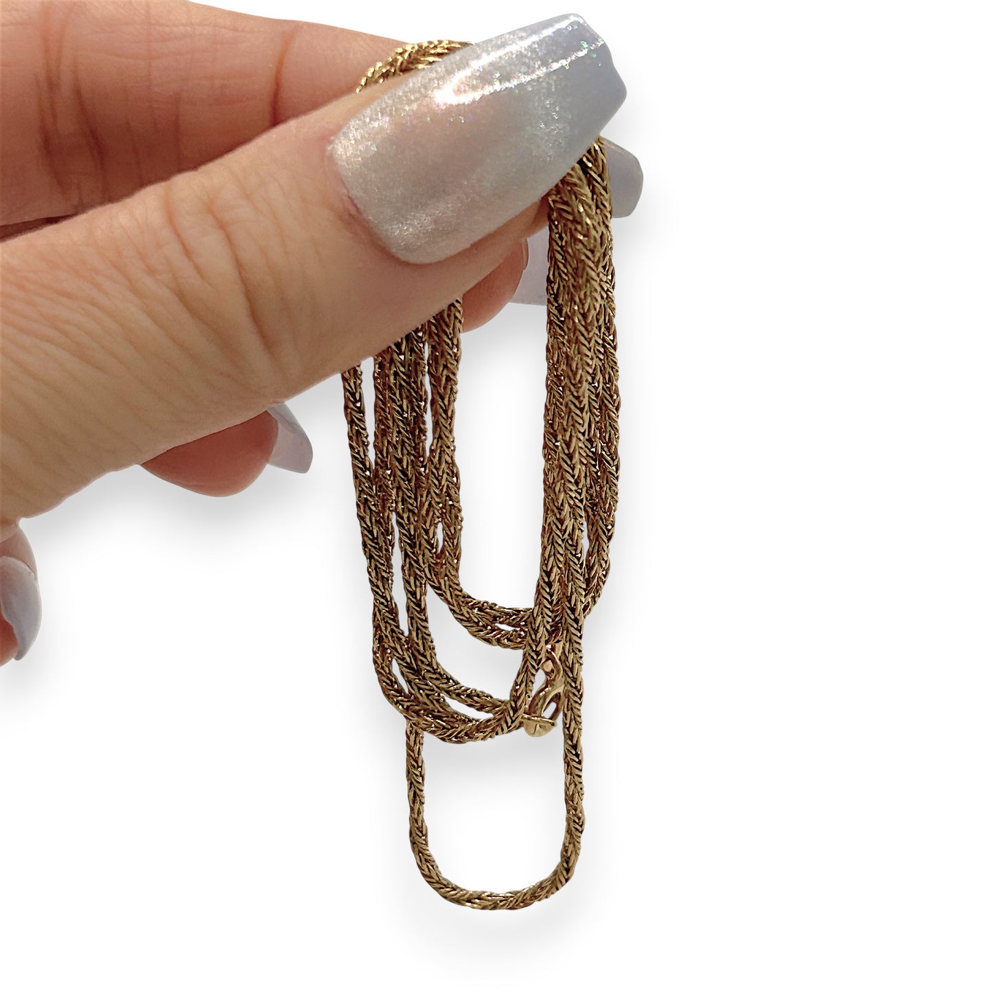 NZGD | 18ct Gold UNOAERRE Aurora Wheat‑Cord Chain 79cm