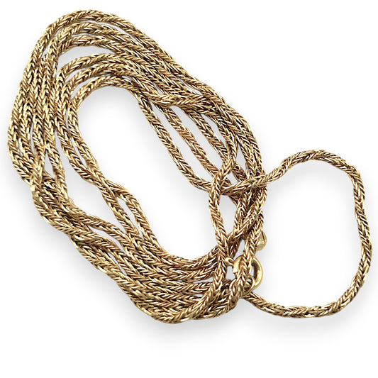 NZGD | 18ct Gold UNOAERRE Aurora Wheat‑Cord Chain 79cm