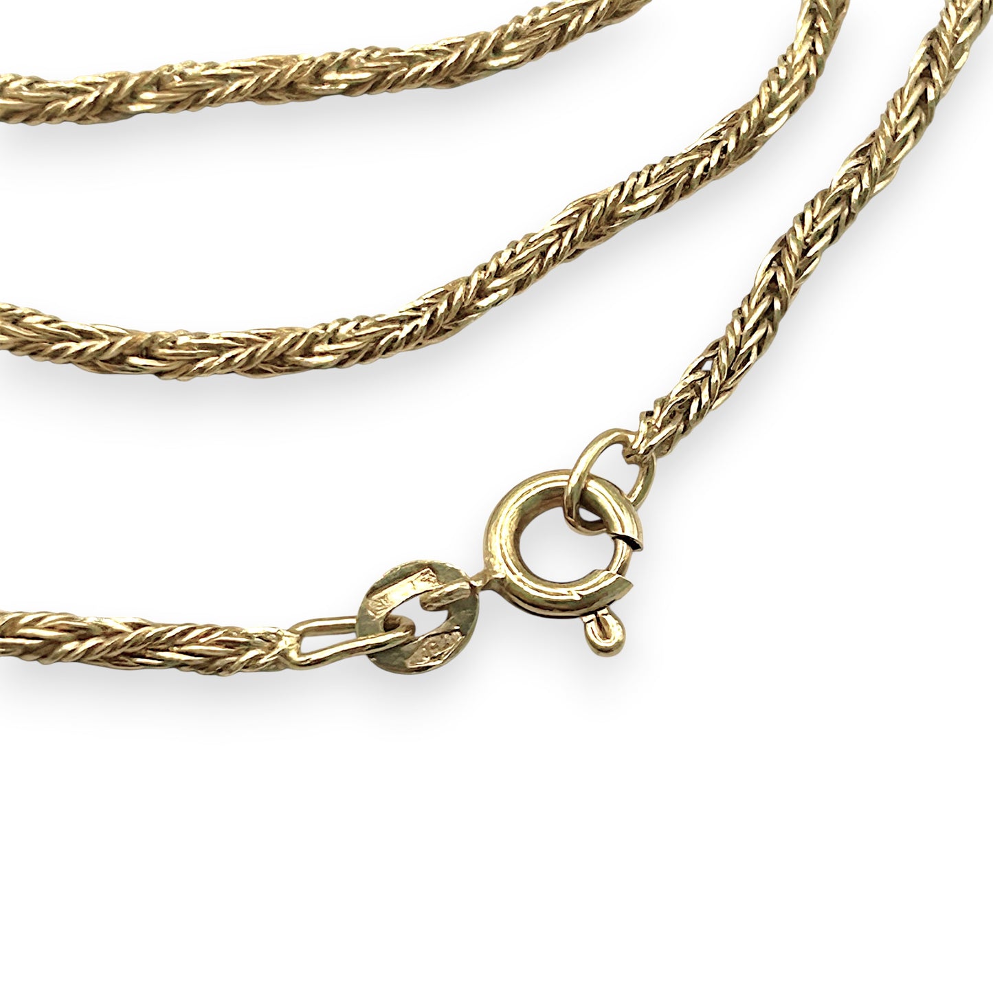 NZGD | 18ct Gold UNOAERRE Aurora Wheat‑Cord Chain 79cm
