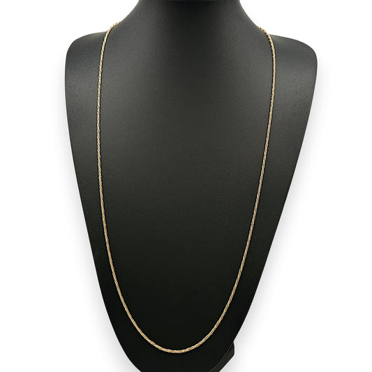 NZGD | 18ct Gold UNOAERRE Aurora Wheat‑Cord Chain 79cm