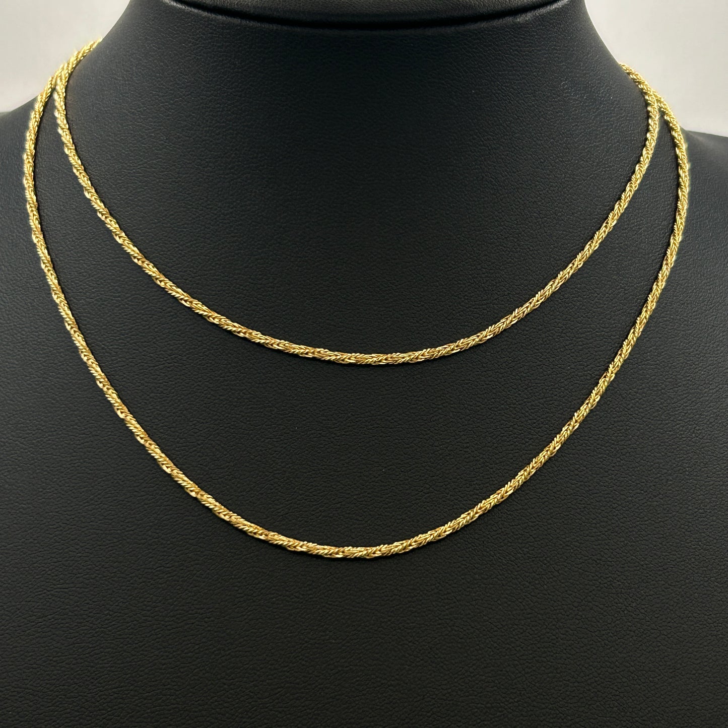 NZGD | 18ct Gold UNOAERRE Aurora Wheat‑Cord Chain 79cm