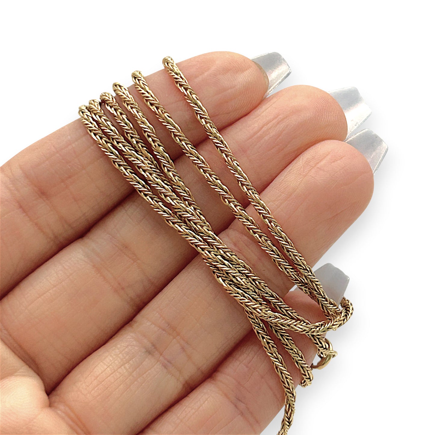NZGD | 18ct Gold UNOAERRE Aurora Wheat‑Cord Chain 79cm