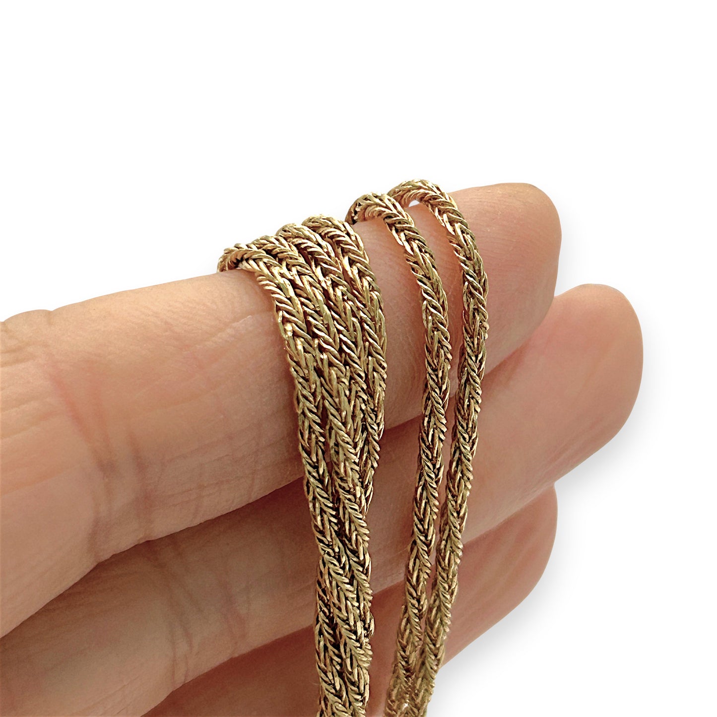 NZGD | 18ct Gold UNOAERRE Aurora Wheat‑Cord Chain 79cm