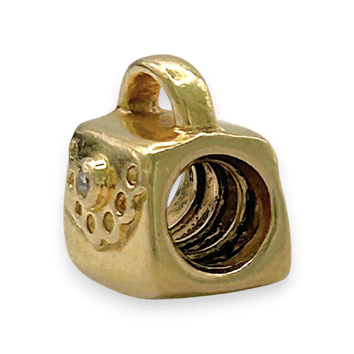 NZGD | 14ct Gold PANDORA charm - Purse with Natural Diamond