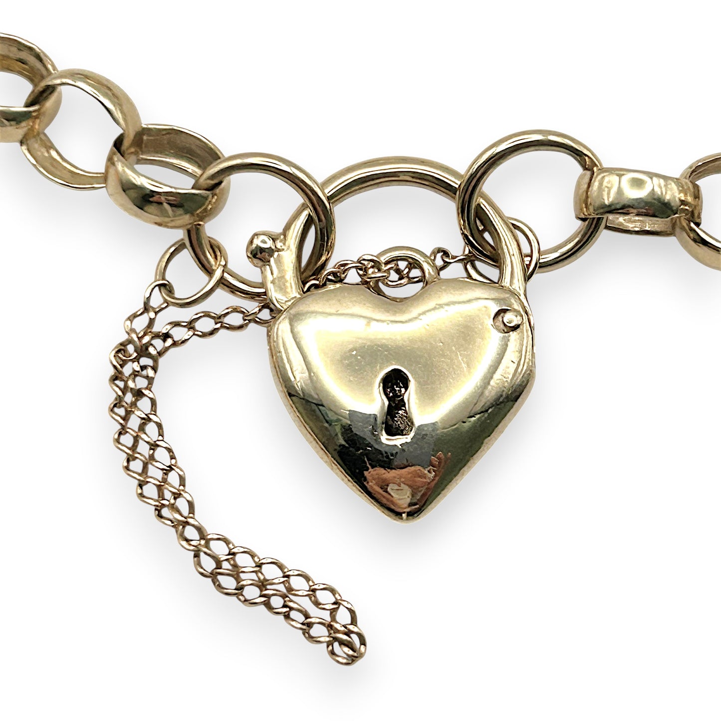 NZGD | 9ct Gold Classic Love Lock Bracelet Valuation $6,000