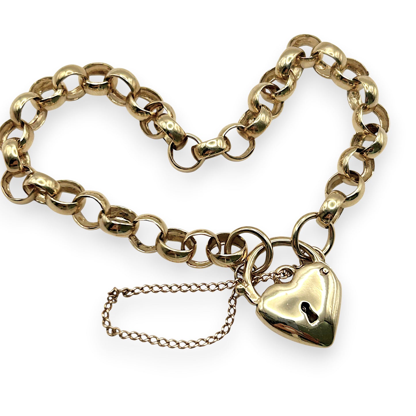 NZGD | 9ct Gold Classic Love Lock Bracelet Valuation $6,000