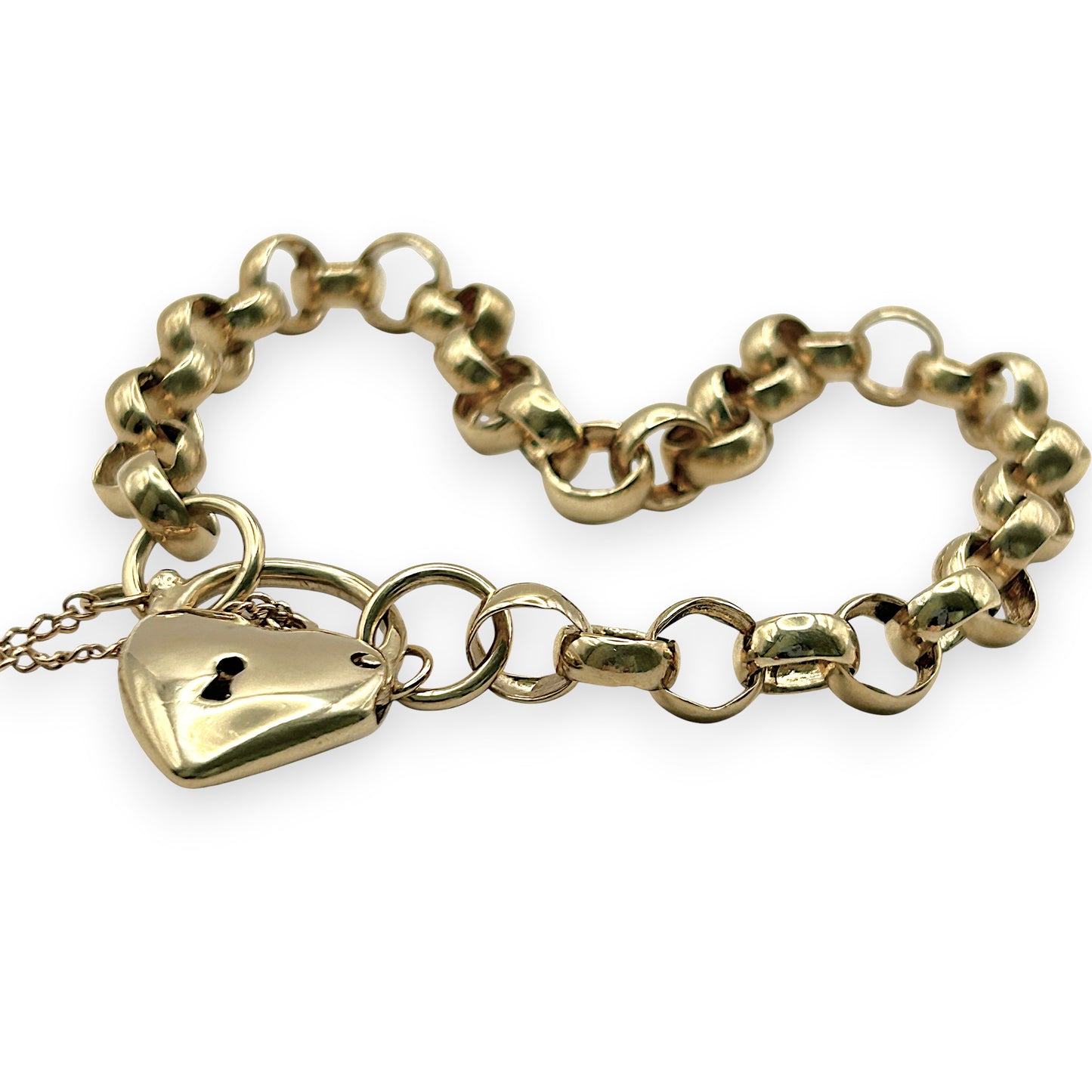 NZGD | 9ct Gold Classic Love Lock Bracelet Valuation $6,000