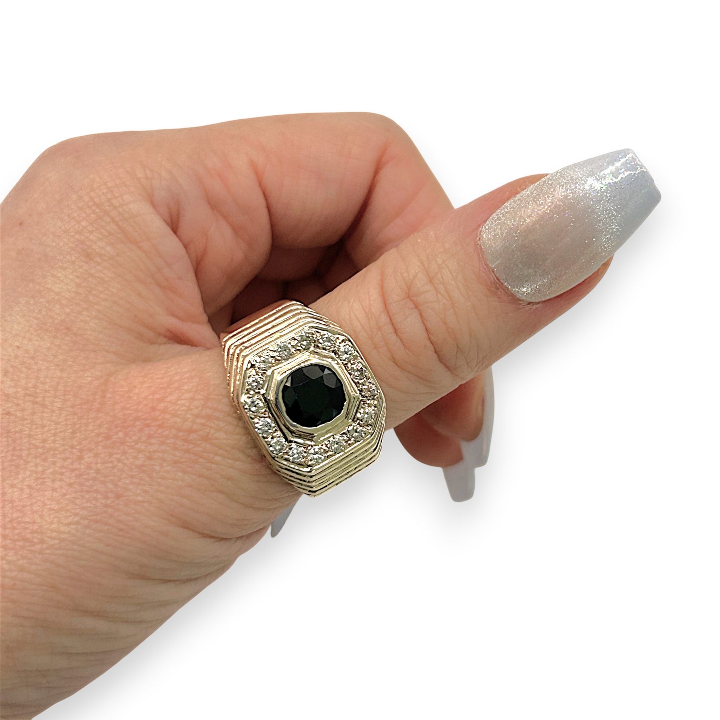 NZGD | 14ct Gold  Midnight Crown Ring Valuation $12,300