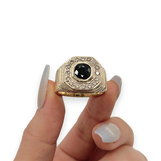 NZGD | 14ct Gold  Midnight Crown Ring Valuation $12,300