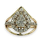 NZGD | 14ct Gold  Eternal Dewdrop Crown Ring Valuation $3,850