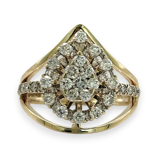 NZGD | 14ct Gold  Eternal Dewdrop Crown Ring Valuation $3,850