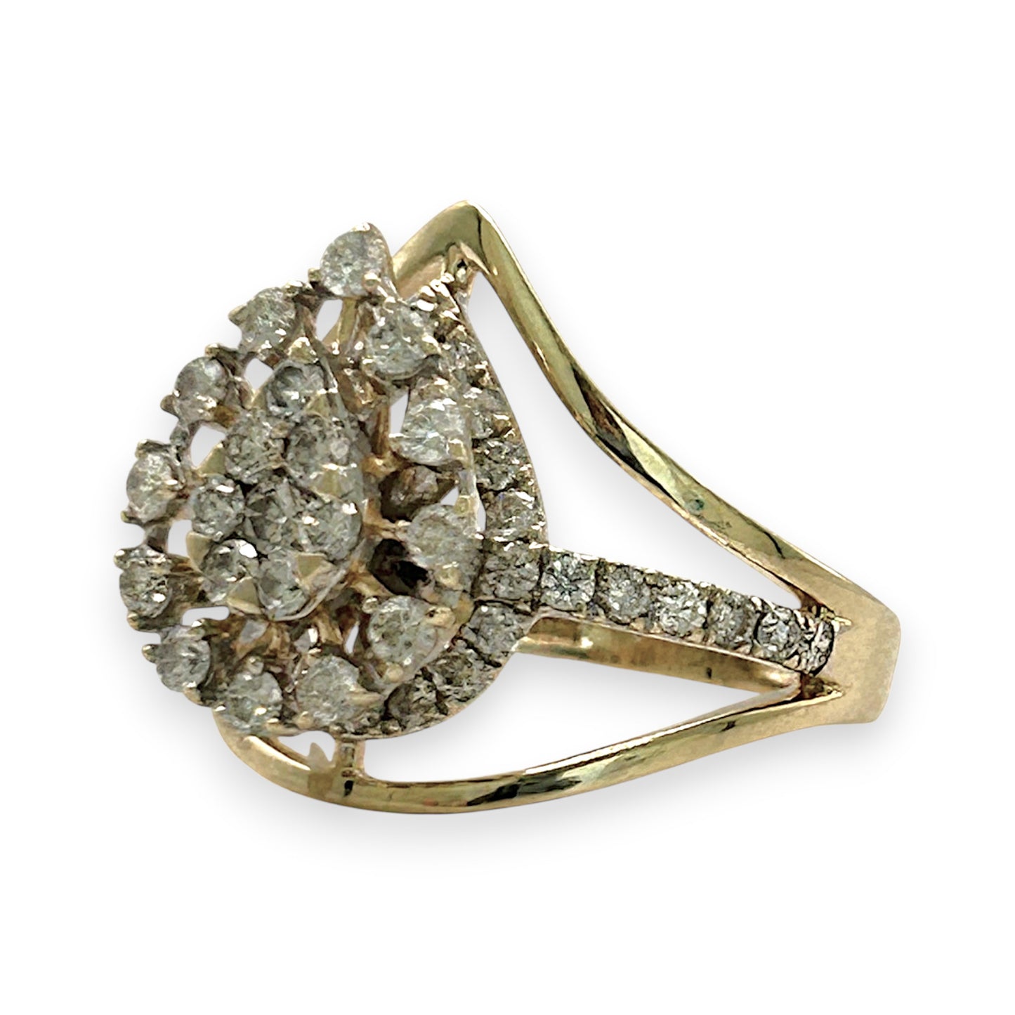 NZGD | 14ct Gold  Eternal Dewdrop Crown Ring Valuation $3,850