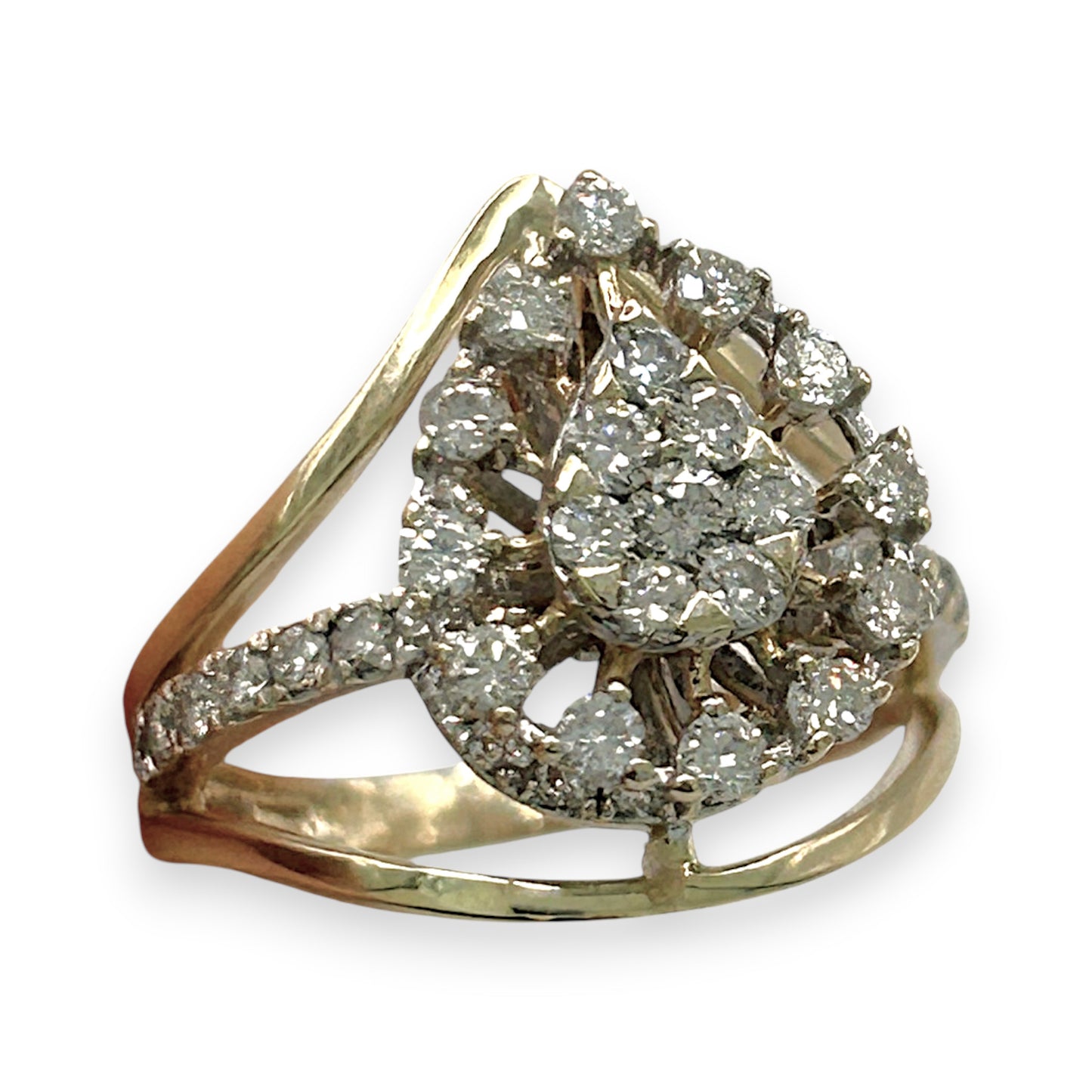 NZGD | 14ct Gold  Eternal Dewdrop Crown Ring Valuation $3,850