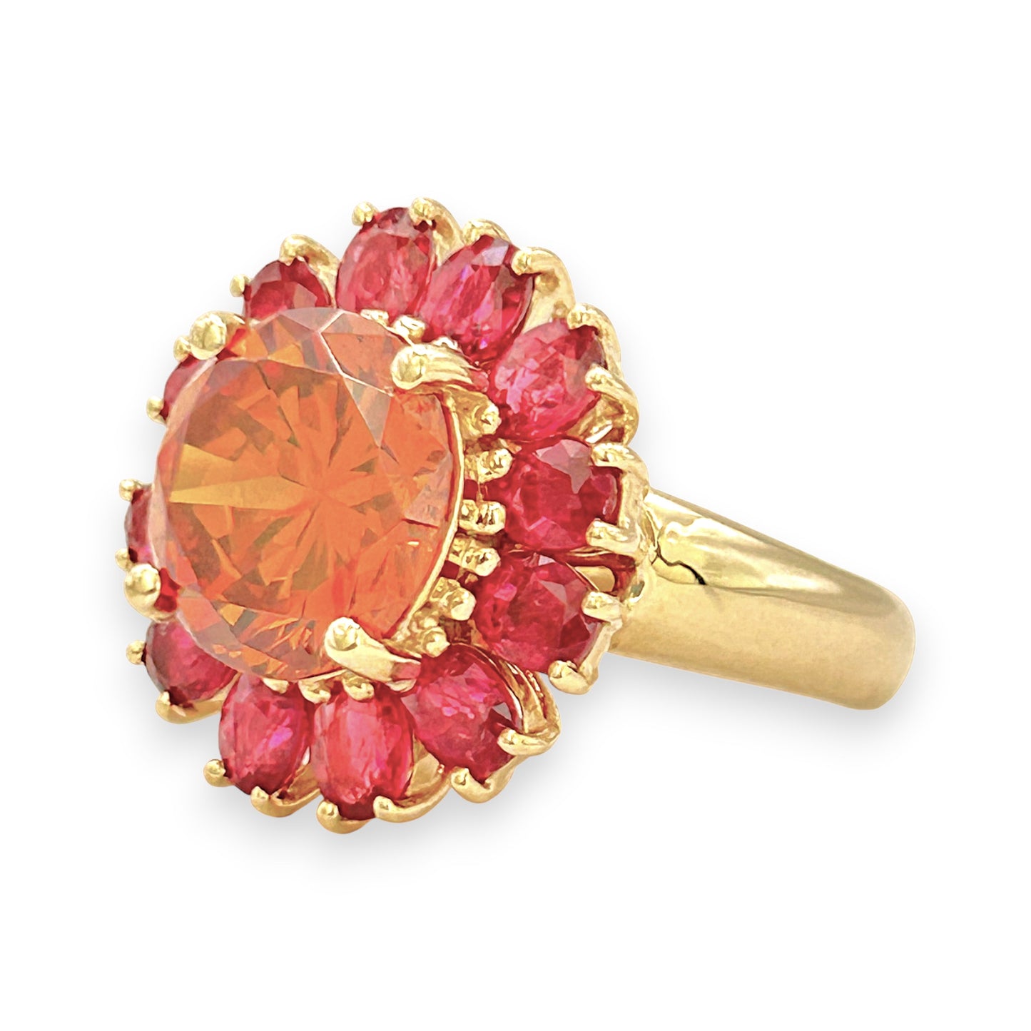 NZGD | 14ct Gold Ruby Bloom Ring Valuation $9,000