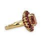 NZGD | 14ct Gold Ruby Bloom Ring Valuation $9,000