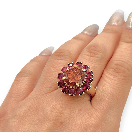 NZGD | 14ct Gold Ruby Bloom Ring Valuation $9,000