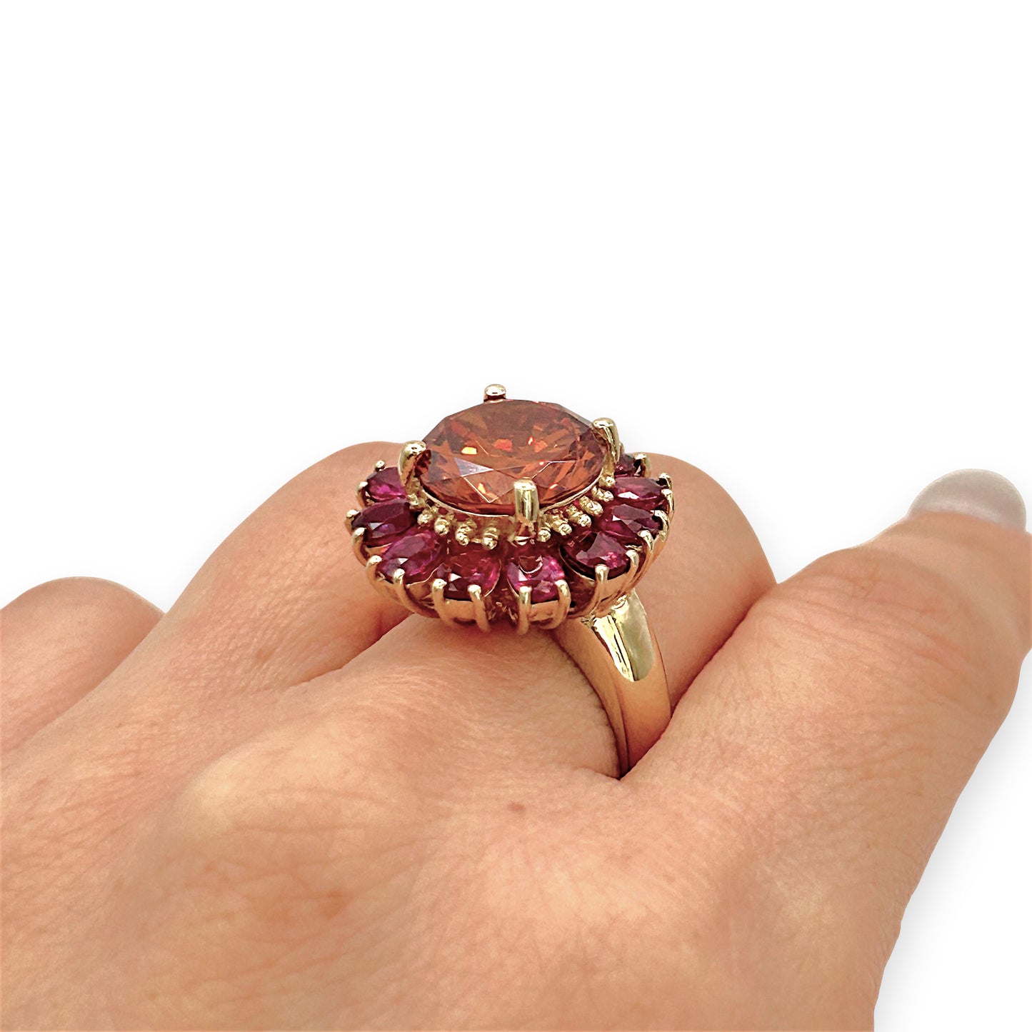 NZGD | 14ct Gold Ruby Bloom Ring Valuation $9,000