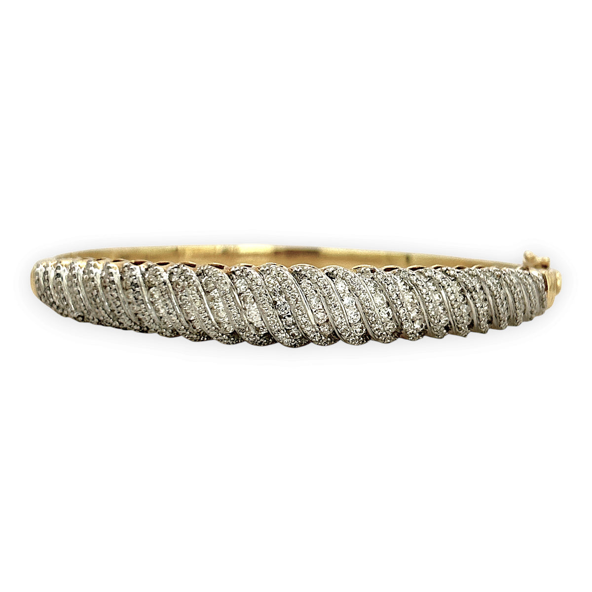 NZGD | 14ct Gold Celestial Diamond Bangle TDW 2.0ct Valuation $13,500