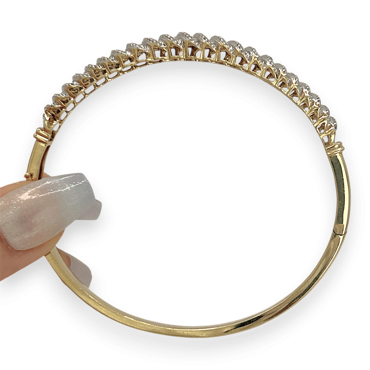 NZGD | 14ct Gold Celestial Diamond Bangle TDW 2.0ct Valuation $13,500