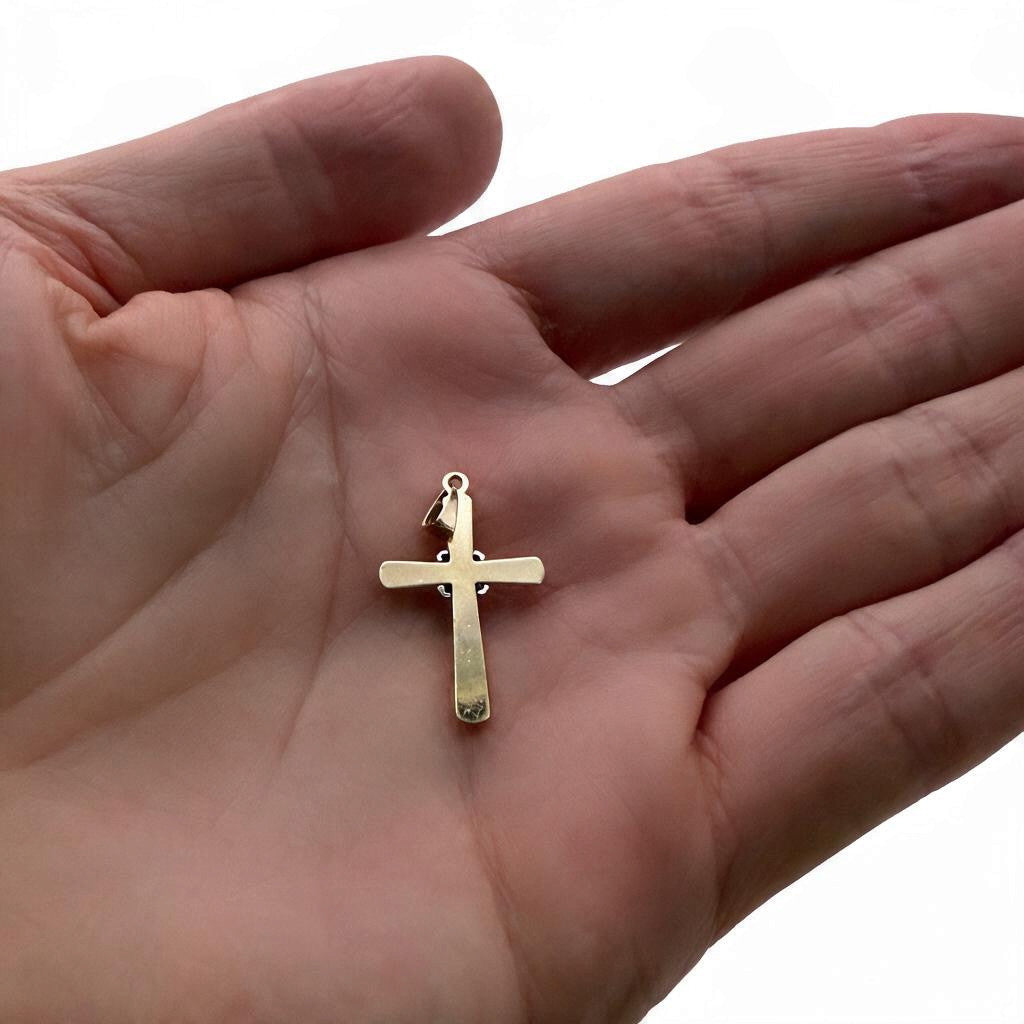 NZGD | 9ct Gold Covenant Twist Cross Pendant 26.8mm