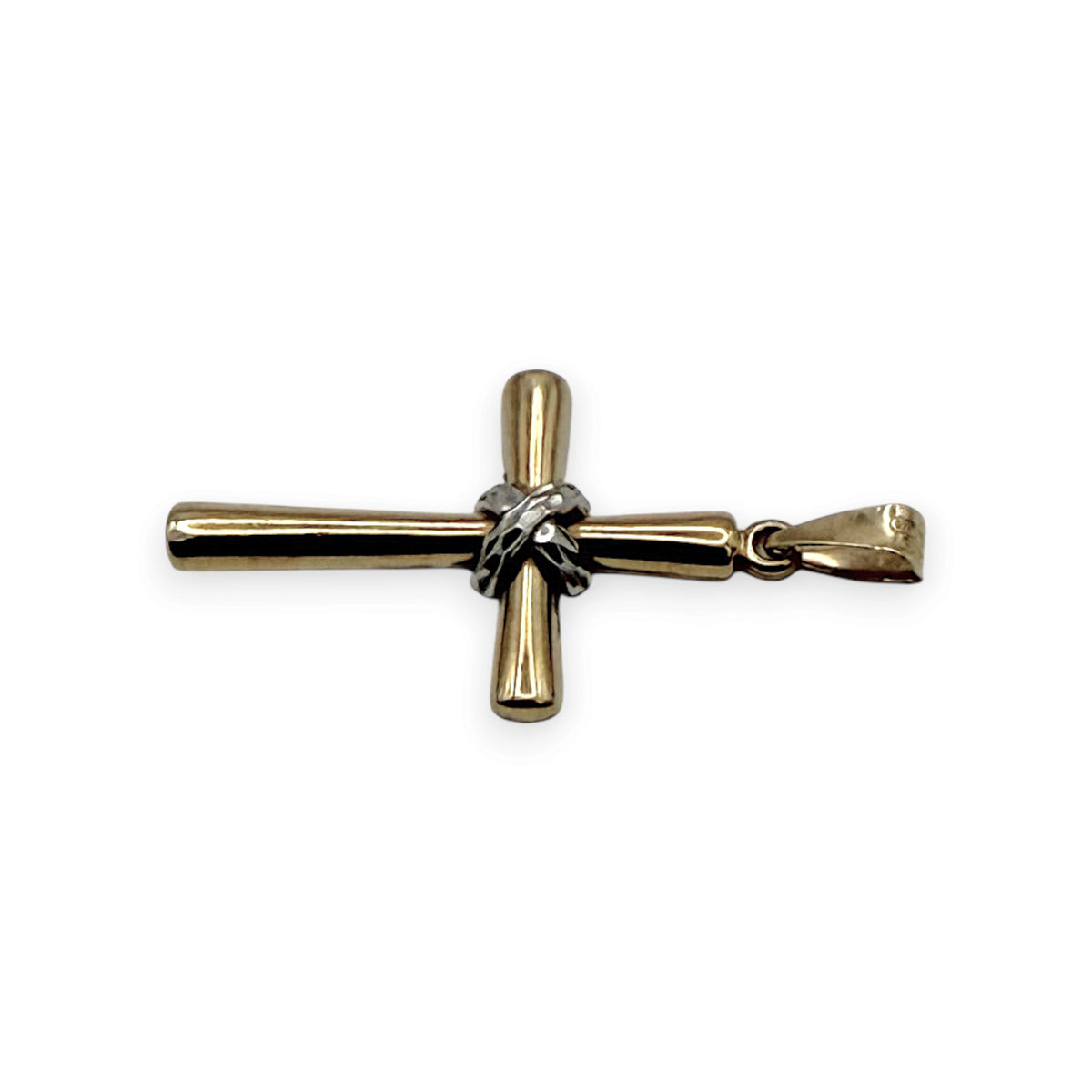 NZGD | 9ct Gold Covenant Twist Cross Pendant 26.8mm
