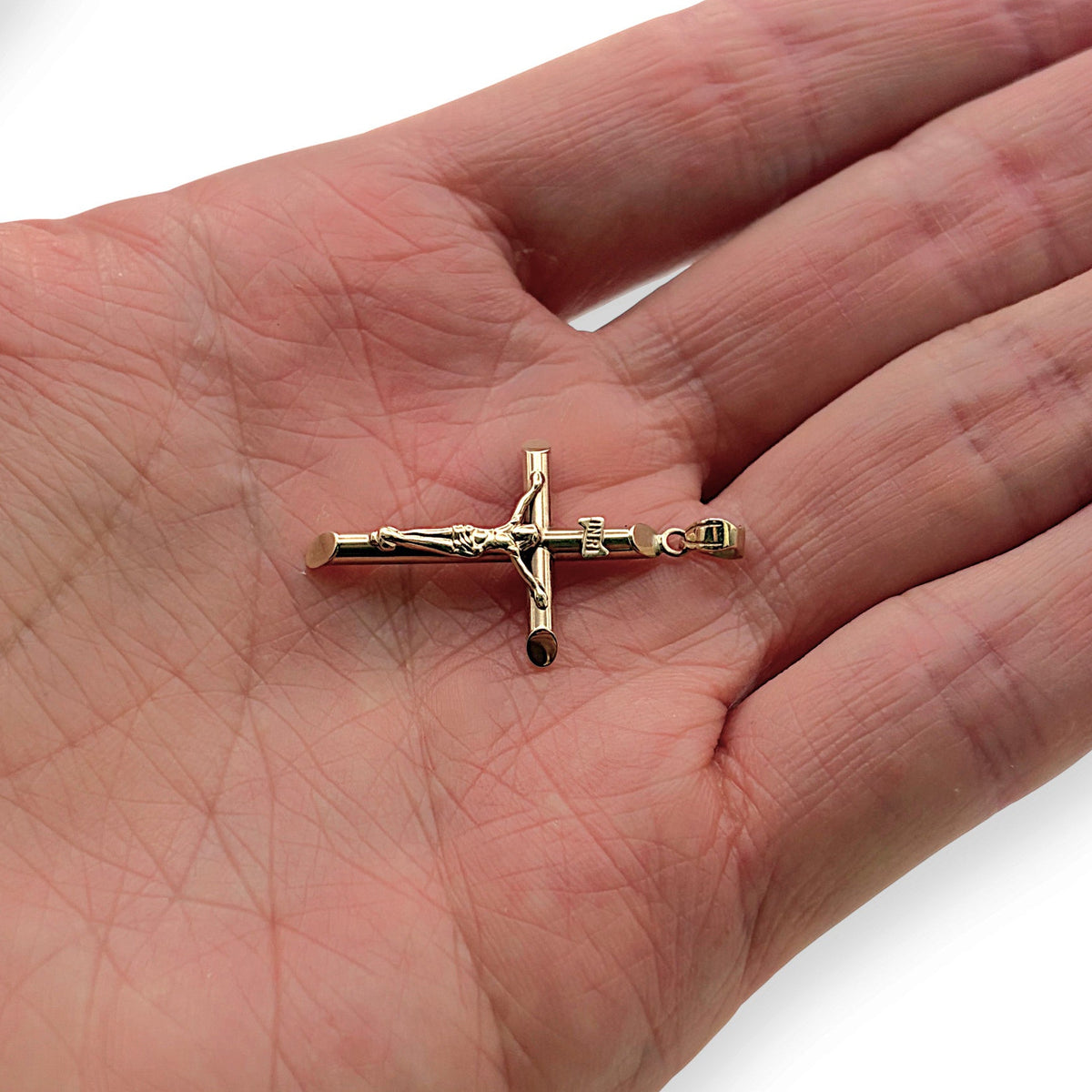 NZGD | 9ct Gold Cross of Grace Crucifix Pendant 31.6mm