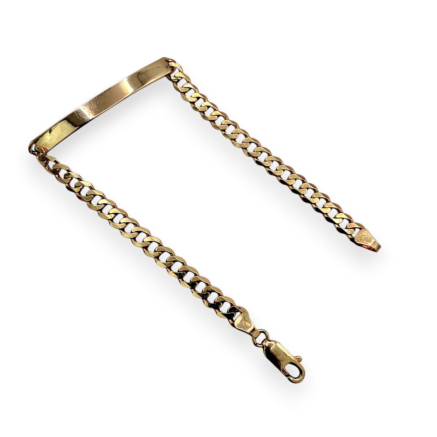 NZGD | 9ct Gold UNOAERRE Horizon ID Bar Bracelet 19cm