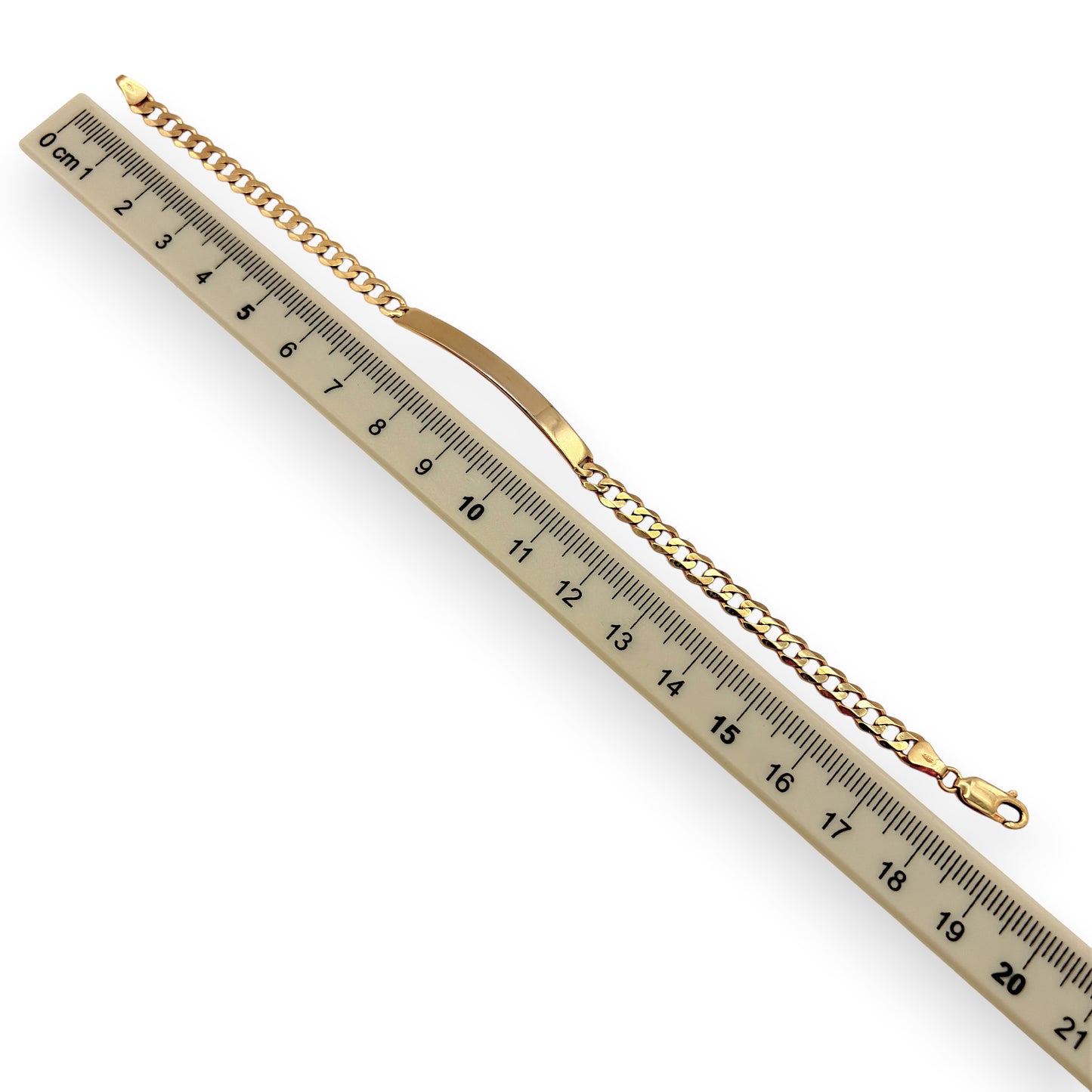 NZGD | 9ct Gold UNOAERRE Horizon ID Bar Bracelet 19cm