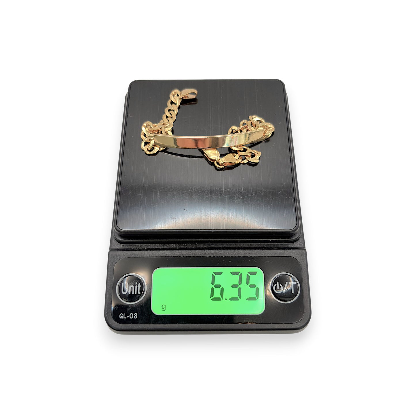 NZGD | 9ct Gold UNOAERRE Horizon ID Bar Bracelet 19cm