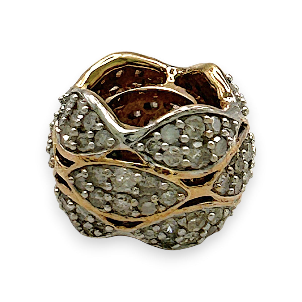 NZGD | 10ct Gold Emma & Roe Diamond Crest Glow Bead Charm