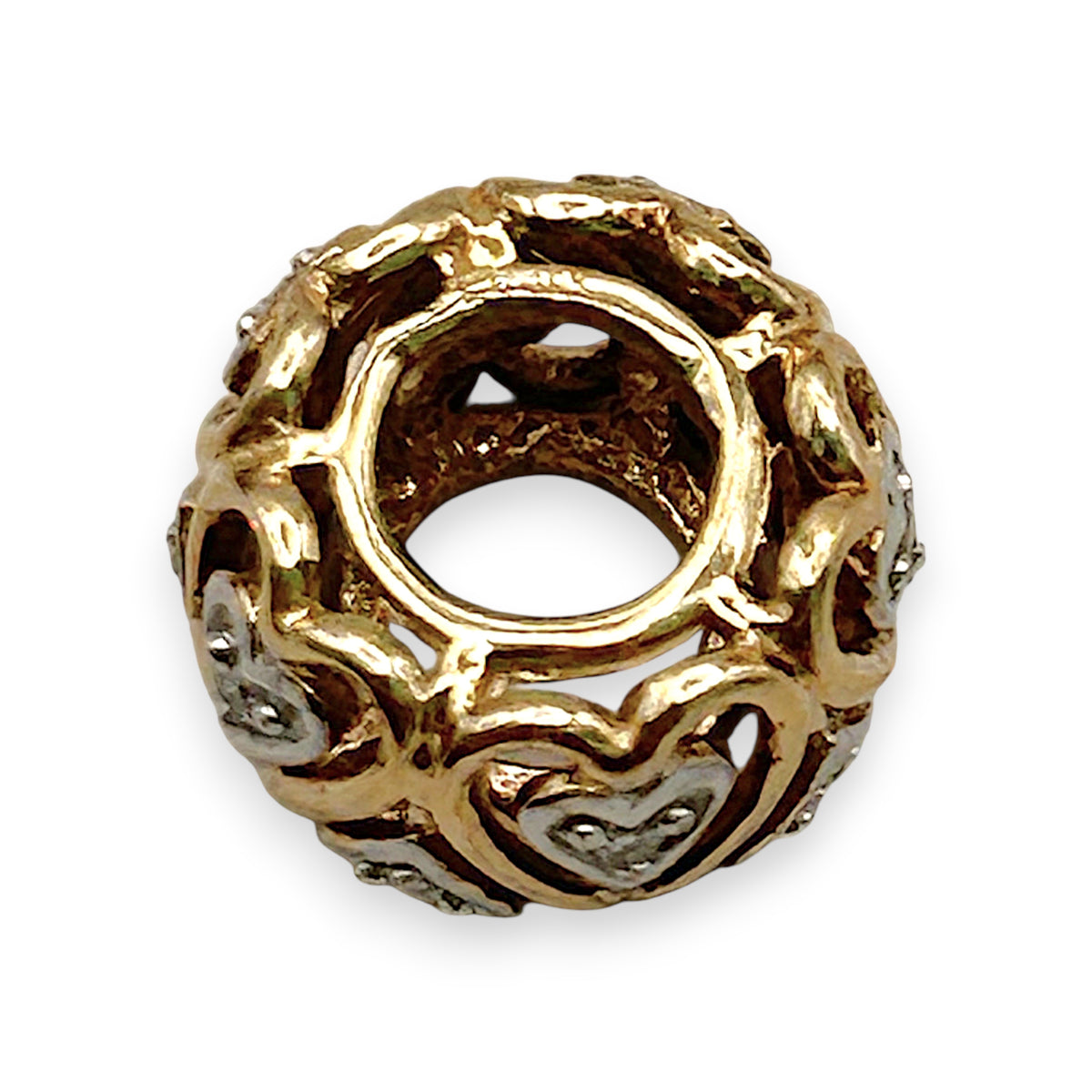 NZGD | 10ct Gold Emma & Roe Sparkling Hearts Charm
