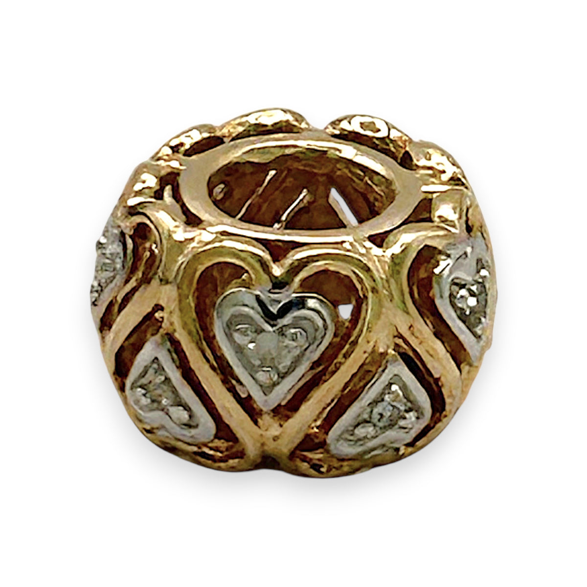 NZGD | 10ct Gold Emma & Roe Sparkling Hearts Charm